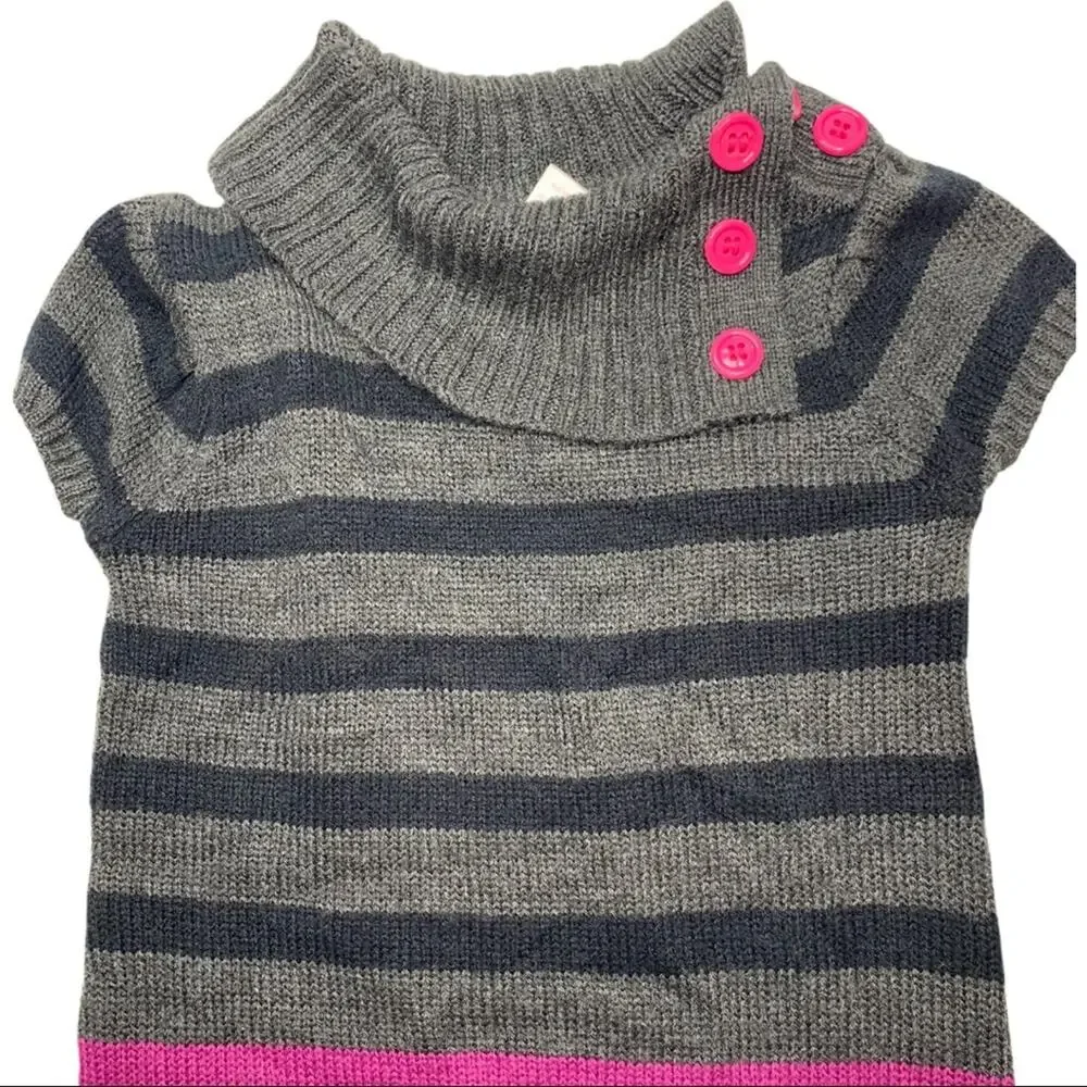 Girls Rule! 4 short sleeve stripe sweater dress